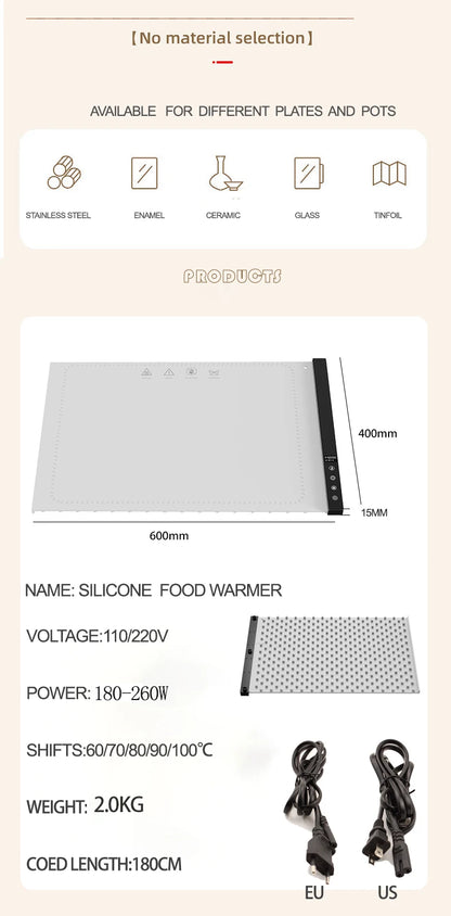 Silicone Heating Mat for Food Warming