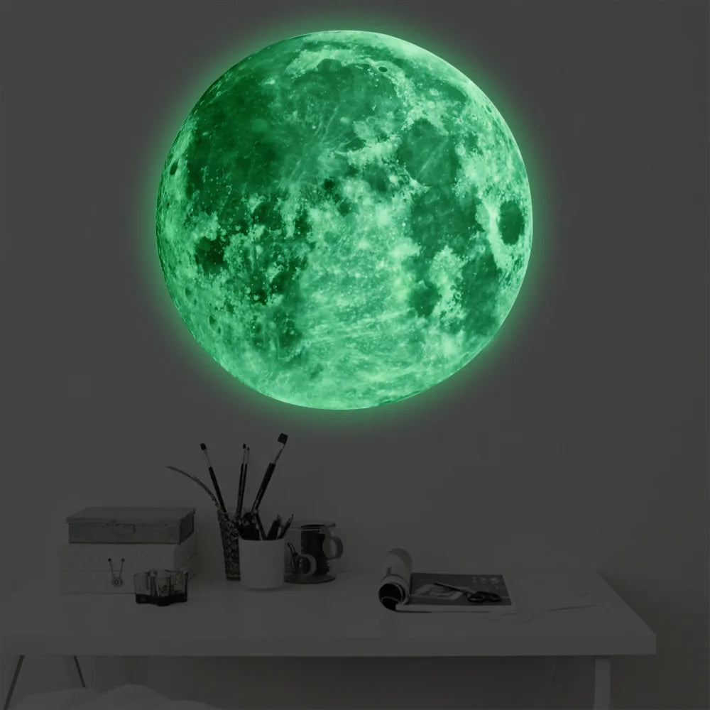 3D Luminous Moon Wall Sticker