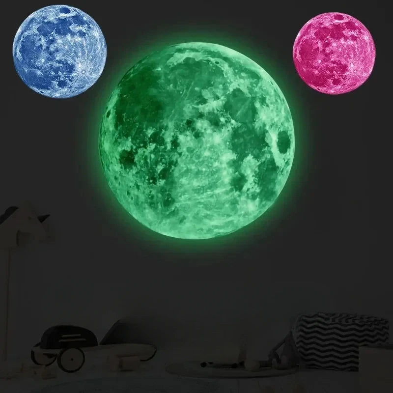 3D Luminous Moon Wall Sticker